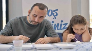 Esenyurtta babalar ve çocukları sanatla buluştu