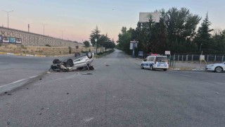 Eskişehirde kontrolden çıkan otomobil takla attı: 1 yaralı