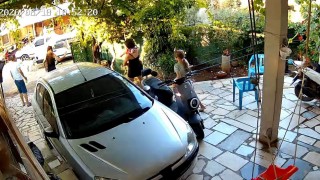 Fethiyedeki komşu dehşeti kamerada