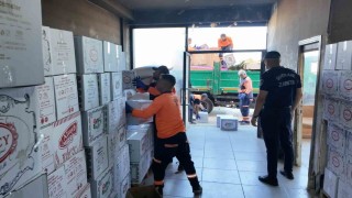Gaziantepte 2 ton bozuk kuru pasta imha edildi