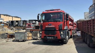 Gaziantepte korkutan iş yeri yangını söndürüldü
