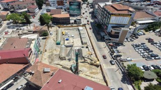 Gebzede tarihi hamamı gün yüzüne çıkaracak tam otomatik otopark projesi yükseliyor