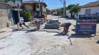 Germencikte yol ve çevre düzenleme çalışmaları sürüyor