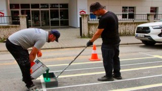 Giresun Belediyesi ekipleri yaya güvenliği için sahada
