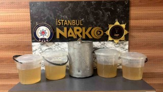 Güngörende uyuşturucu operasyonu: Alüminyum kazandan 40 kilo sıvı metamfetamin çıktı
