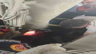 Harç karma makinasına düşen işçi ağır yaralandı