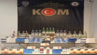 Iğdırda yolcu otobüslerinde kaçak ürün operasyonu