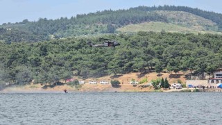 Jandarmadan nefes kesen suda arama kurtarma tatbikatı