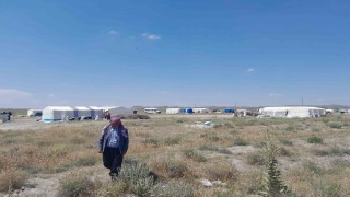 Karapınarda mevsimlik tarım işçilerinin kaldığı çadır kentte inceleme