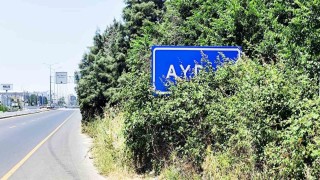 Karayolu üzerindeki Aydın tabelası çalılar arasında kaldı