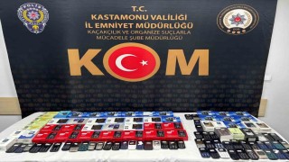 Kastamonuda 102 adet kaçak cep telefonu ele geçirildi