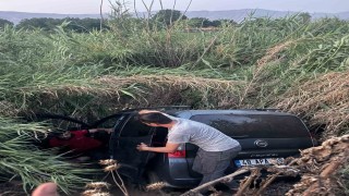 Kayıp şahsın kazada aracı ile sazlığa uçtuğu ortaya çıktı
