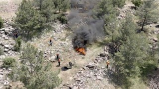Kiliste orman yangını müdahale tatbikatı yapıldı