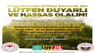 Kırklarelinde ormanlara girişler 129 gün süreyle yasaklandı