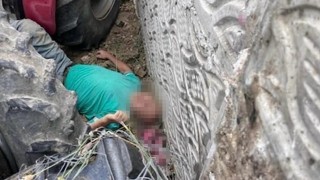 Kullandığı traktörün altında kalan çiftçi ağır yaralandı
