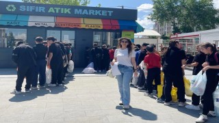Kütahya Ahteri İmam Hatip Ortaokulundan Sıfır Atık projesine anlamlı destek