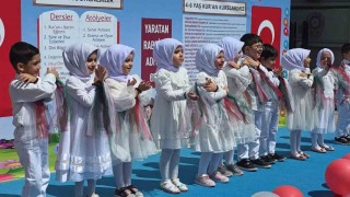 Kütahyada 4-6 Yaş Kuran Kursu öğrencilerinden yıl sonu coşkusu