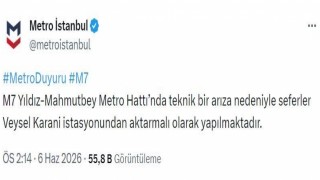 M7 Metro Hattında arıza: Vatandaşlar tünelde yürüdü