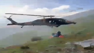 Malatyada dağlık alanda kalp krizi geçiren vatandaş askeri helikopterle kurtarıldı