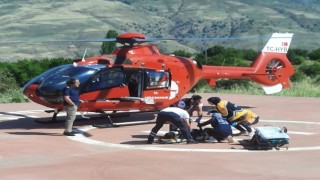 Malatyada yaralanan vatandaş hava ambulansıyla hastaneye sevk edildi