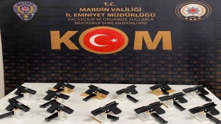 Mardinde 13 ruhsatsız tabanca ele geçirildi
