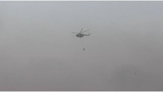 Mardinde çıkan örtü yangınına havadan ve karadan müdahale ediliyor