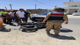 Mardinde motosiklet ile otomobil çarpıştı: 1 yaralı