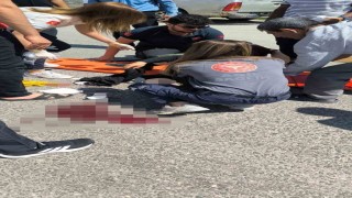 Mardinde motosikletten düşen kadın ağır yaralandı