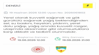 Meteoroloji Denizli için yerel kuvvetli sağanak ve dolu uyarısı yaptı