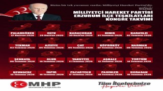 MHP Erzurumda ilçe kongre takvimi açıklandı