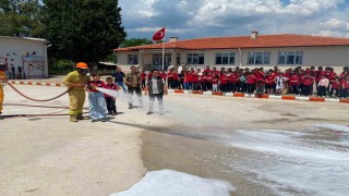 Muğlada öğrencilere orman yangını tatbikatı yapıldı