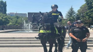 NATO Zirvesi öncesi başkentte atlı polislerin mesaisi sürüyor