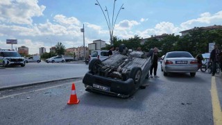 Niğdede otomobil takla attı: 1 yaralı
