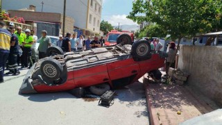 Niğdede otomobil ters döndü: 1 yaralı