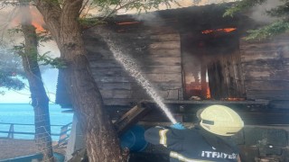 Orduda kafe eklentisinde yangın