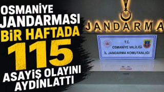 Osmaniye Jandarması Bir Haftada 115 Asayiş Olayını Aydınlattı