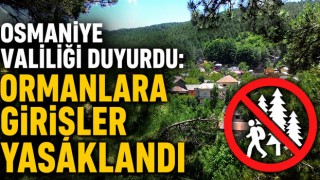Osmaniye Valiliği Duyurdu: Ormanlara Girişler Yasaklandı