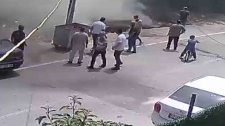 Otluk alanda bulunan atıklardan yangın çıktı