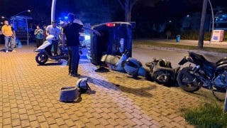 Otomobil takla attı, ortalık savaş alanına döndü