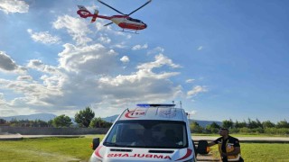 Prematüre ikizlerden biri helikopter ambulansla Niğdeye nakledildi