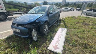 Samsun Şehir Hastanesi Kavşağında yine kaza: 2 yaralı