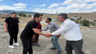 Sarıkamış Kaymakamı Aslantatar kilitli parke taşı çalışmaları yerinde gördü