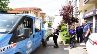 Şehzadeler zabıtasından yol ve kaldırım işgali denetimi