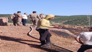 Siirtte çıkan yangın ekiplerin müdahalesiyle söndürüldü