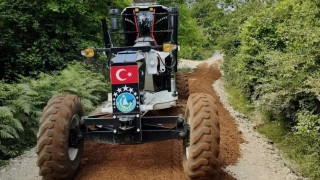 Sinop kırsalında yol çalışmaları