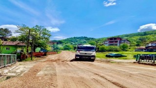 Sinop kırsalında yol çalışması