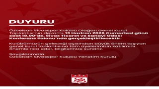 Sivassporda gözler yeniden genel kurula çevrildi
