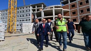 Sökede KYK Erkek Öğrenci Yurdunda çalışmalar hız kesmeden sürüyor