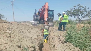 Sungurluda içme suyu şebeke hattı çalışmaları sürüyor