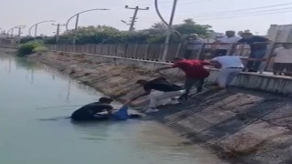 Tarsusta sulama kanalına düşen şahıs ölümden döndü